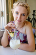 Beautiful woman with a cocktail