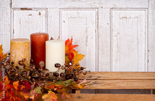 Photo: Autumn still life with acorns and leaves Autumn still life with acorns and leaves