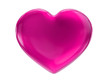 pink heart on white bg