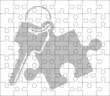 stencil of puzzle key