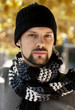autumn man with scarf and hat