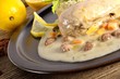 .Chicken's breast fillet with Balsamico raisin sauce.