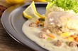 .Chicken's breast fillet with Balsamico raisin sauce.
