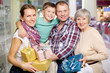 Family in the shop