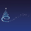 Weihnachten - Hintergrund - Baum - Sterne - Blau