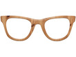 Nerdbrille aus Holz – freigestellt