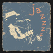 Retro vector illustration with saxophonist
