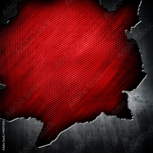 Photo: cracked metal plate cracked metal plate