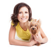 woman with a dog
