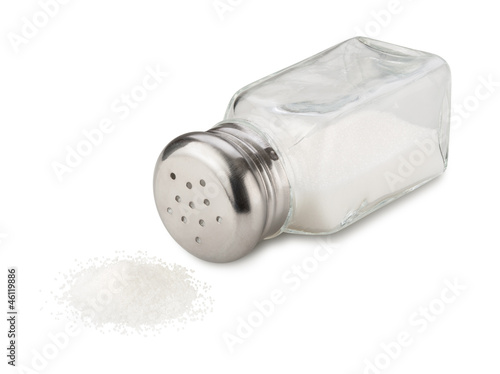 Photo: Salt Spill Isolated with clipping path Salt Spill Isolated with clipping path