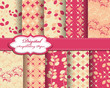 set of flower vector paper for scrapbook