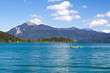 fisherman on alpine Walchensee