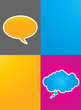 abstract colorful conversation bubbles