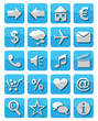 Web Buttons Set blau