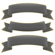 Elegante Banderole, gerollt, geschwungen, gewölbt