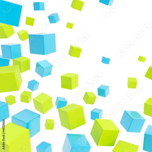 Illustration: Cube copyspace composition as abstract backdrop Cube copyspace composition as abstract backdrop
