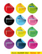 Vektor: Monats-Kalender 2013 Sticker SET Monats-Kalender 2013 Sticker SET