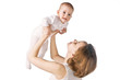 Happy mother with baby