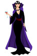 vampire drinking blood in halloween