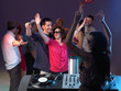 young people dancing carelessly