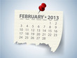 Calendar for February 2013 vector
