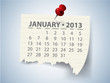 Calendar for 2013 vector