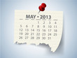 Calendar for 2013 vector