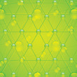 Molecule illustration green background