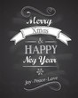 Chalkboard Christmas background with elegant text