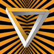 An impossible object (Penrose triangle).