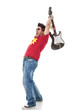 Photo: preparing to smash electric guitar preparing to smash electric guitar