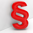 Roter Paragraph in 3D