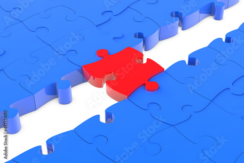 Illustration: Puzzleteil als Verbindung Puzzleteil als Verbindung
