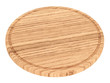 Wooden plate for meat and vegetable on white background