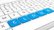 Cloud on keyboard concept