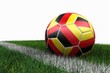 3d Fussball auf Rasen