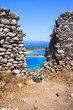Old Navarino castle walls near Gialova in Messinia prefecture
