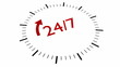 24/7 Sign with alpha mask