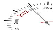 The new year 2013 in a clock with alpha mask