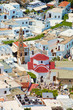 church and houses in lindos, rhodes, greece