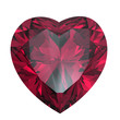 Photo: Heart shaped Diamond isolated. rhodolite Heart shaped Diamond isolated. rhodolite