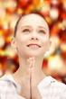 praying teenage girl