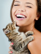Girl with a kitten