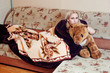 woman with teddy bear