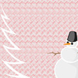 Christmas snowman Vector illustration