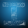 Drawing business plan concept diagrams of alphabet letters,
