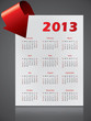 2013 calendar design with bending arrow
