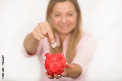 Photo: Rotes Sparschwein Rotes Sparschwein