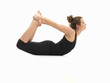Photo: woman in lying yoga posture woman in lying yoga posture