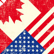 UK and canadian grunge flag
